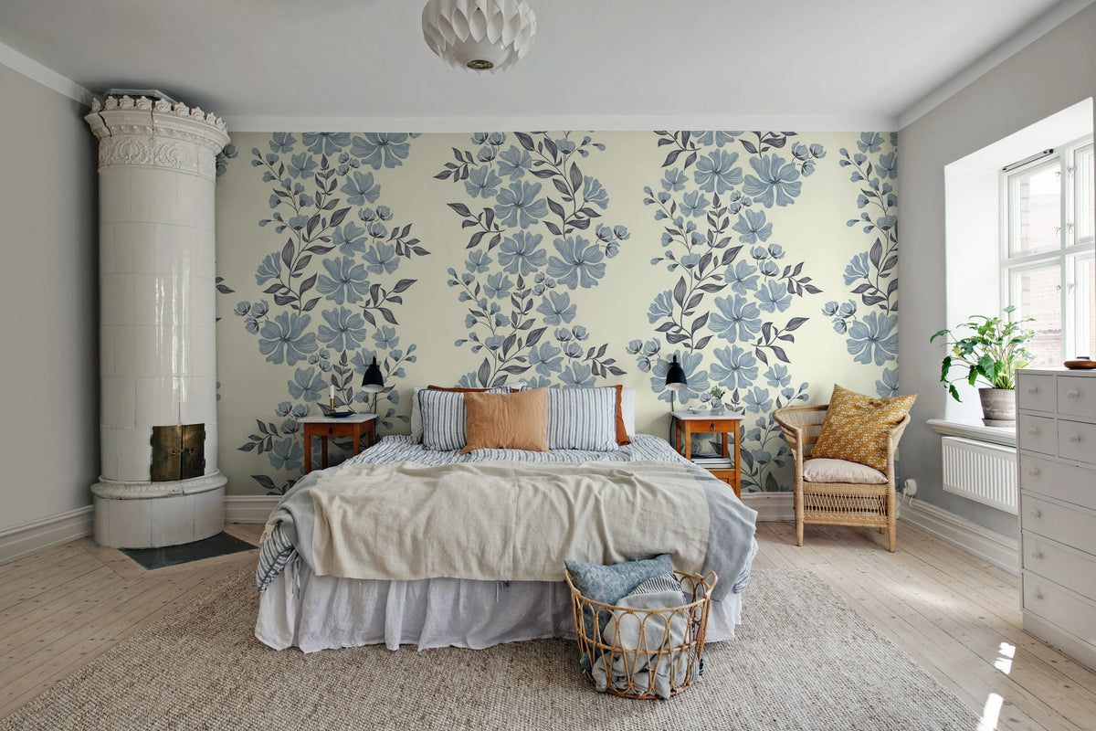 Bold Bloom, Sky Mural Wallpaper - room preview 02