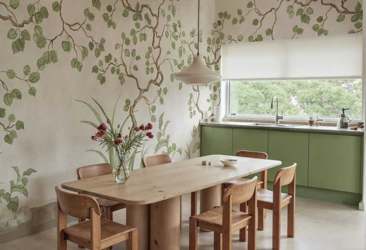 Forest of Dreams, Beige Mural Wallpaper - room preview 02