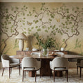 Where Cranes Dream, Yellow Mural Wallpaper - room preview 02