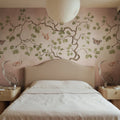 Where Cranes Dream, Pink Mural Wallpaper - room preview 02