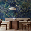 Opulence Storm, Dark Blue Mural Wallpaper - room preview 02