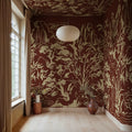 Ink Horizon, Burgundy Mural Wallpaper - room preview 02