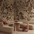 Ink Horizon, Brown Mural Wallpaper - room preview 02