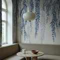 Whispers of Bamboo, Blue Mural Wallpaper - room preview 02