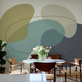Petal Passion, Blue Mural Wallpaper - room preview 02