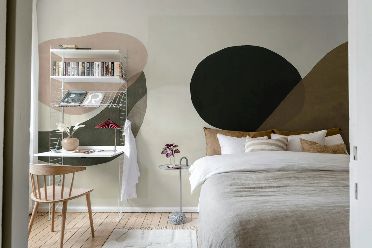 Modern Shapes, Soft Mural Wallpaper - room preview 02