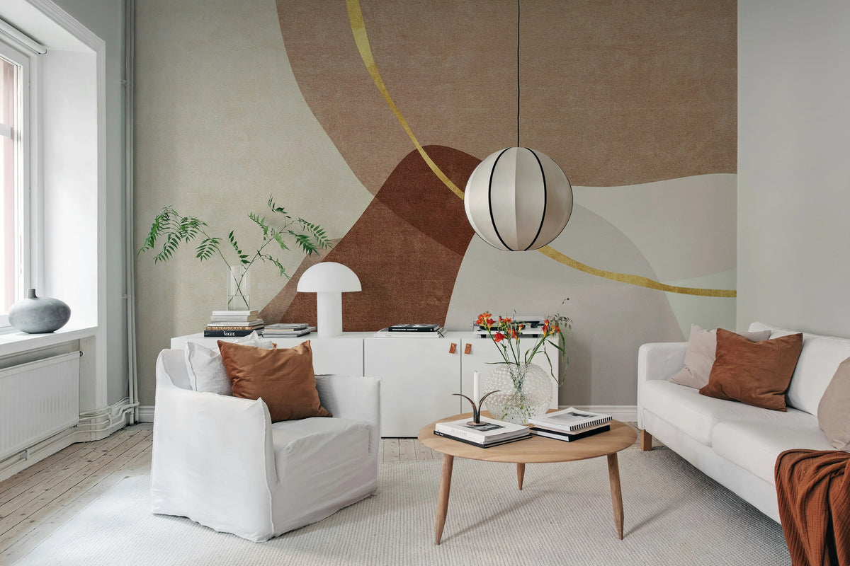 Golden Line, Sand Mural Wallpaper - room preview 02