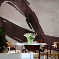 Artzy Stripes, Burgundy Mural Wallpaper - room preview 02