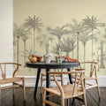 Playful Palms, Yellow Mural Wallpaper - room preview 02