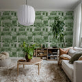 Palm Residence, Green Mural Wallpaper - room preview 02