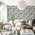 Palm Residence, Gray Mural Wallpaper - room preview 02