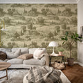 Countryside Toile, Cotswold Cream Mural Wallpaper - room preview 02
