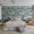 Countryside Toile, Oxford Blue Mural Wallpaper - room preview 02