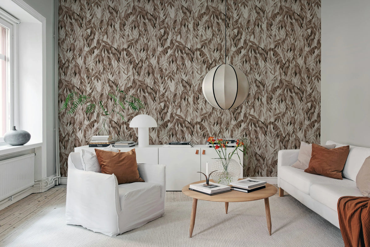 Hanging Branches, Rust Mural Wallpaper - room preview 02
