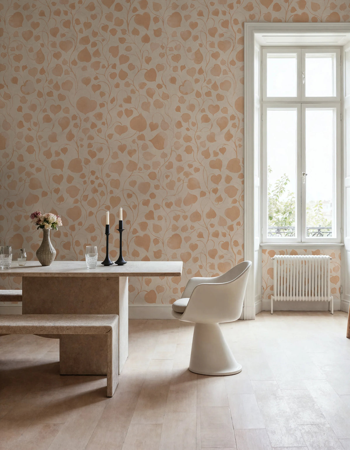 Eternal Vine, Peach Mural Wallpaper - room preview 02