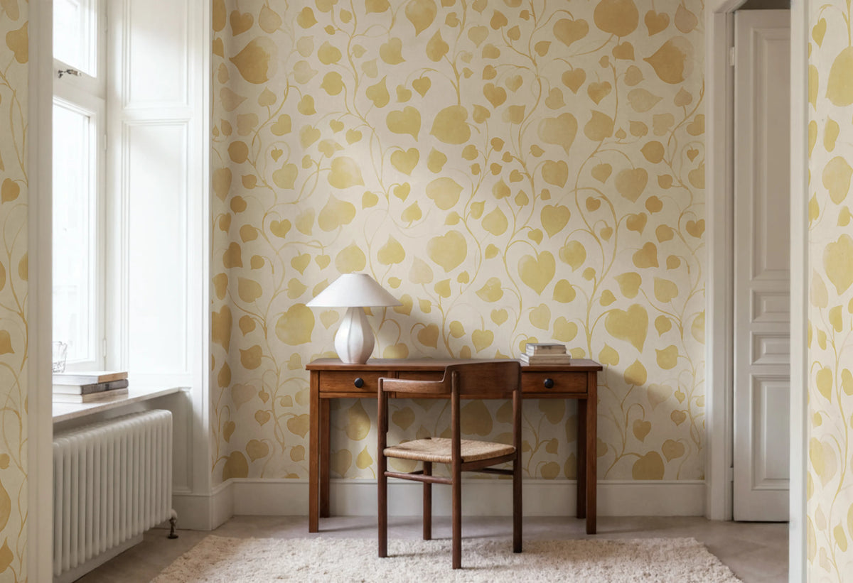 Eternal Vine, Yellow Mural Wallpaper - room preview 02