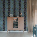 Garden Stripe, Blue Mural Wallpaper - room preview 02
