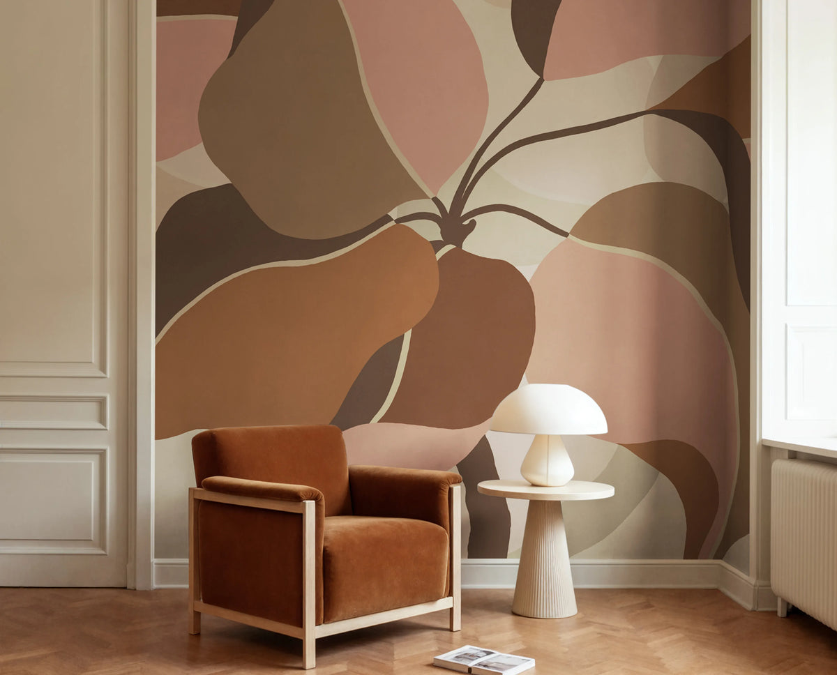 Grand Verdant, Pink Mural Wallpaper - room preview 02