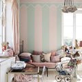 Stripe Chateau, Pastel Mural Wallpaper - room preview 02