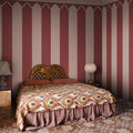 Stripe Chateau, Pink Mural Wallpaper - room preview 02
