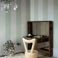 Stripe Chateau, Green Mural Wallpaper - room preview 02