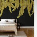Hanging Palms, Balck Mural Wallpaper - room preview 02