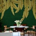Hanging Palms, Dark Green Mural Wallpaper - room preview 02