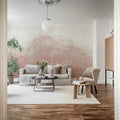 Abstract Watercolor, Pink Mural Wallpaper - room preview 02