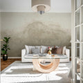 Abstract Watercolor, Beige Mural Wallpaper - room preview 02