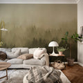 Cloudy Forest, Brown Mural Wallpaper - room preview 02