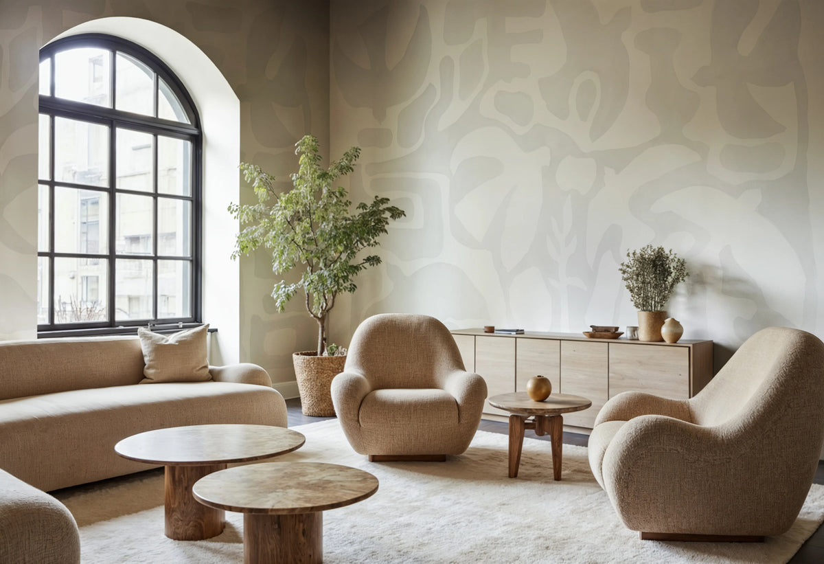 Harmony Forms, Cloud Dancer Mural Wallpaper - room preview 02