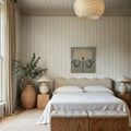 Wobbly Stripe, Cloud Dancer Mural Wallpaper - room preview 02