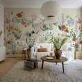 Playful Meadow, Beige Mural Wallpaper - room preview 02