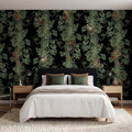 Monkey Climbers, Black Mural Wallpaper - room preview 02
