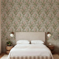 Flower in Pond, Pink Mural Wallpaper - room preview 02