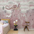 Dragon Castle, Pink Mural Wallpaper - room preview 02
