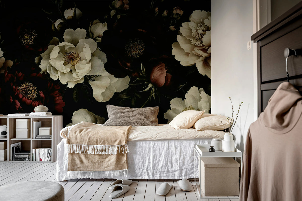 Bouquet of Roses, Vintage Mural Wallpaper - room preview 02