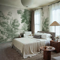 Etching Park, Green Mural Wallpaper - room preview 02