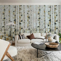 Birch Forest, Brown Mural Wallpaper - room preview 02