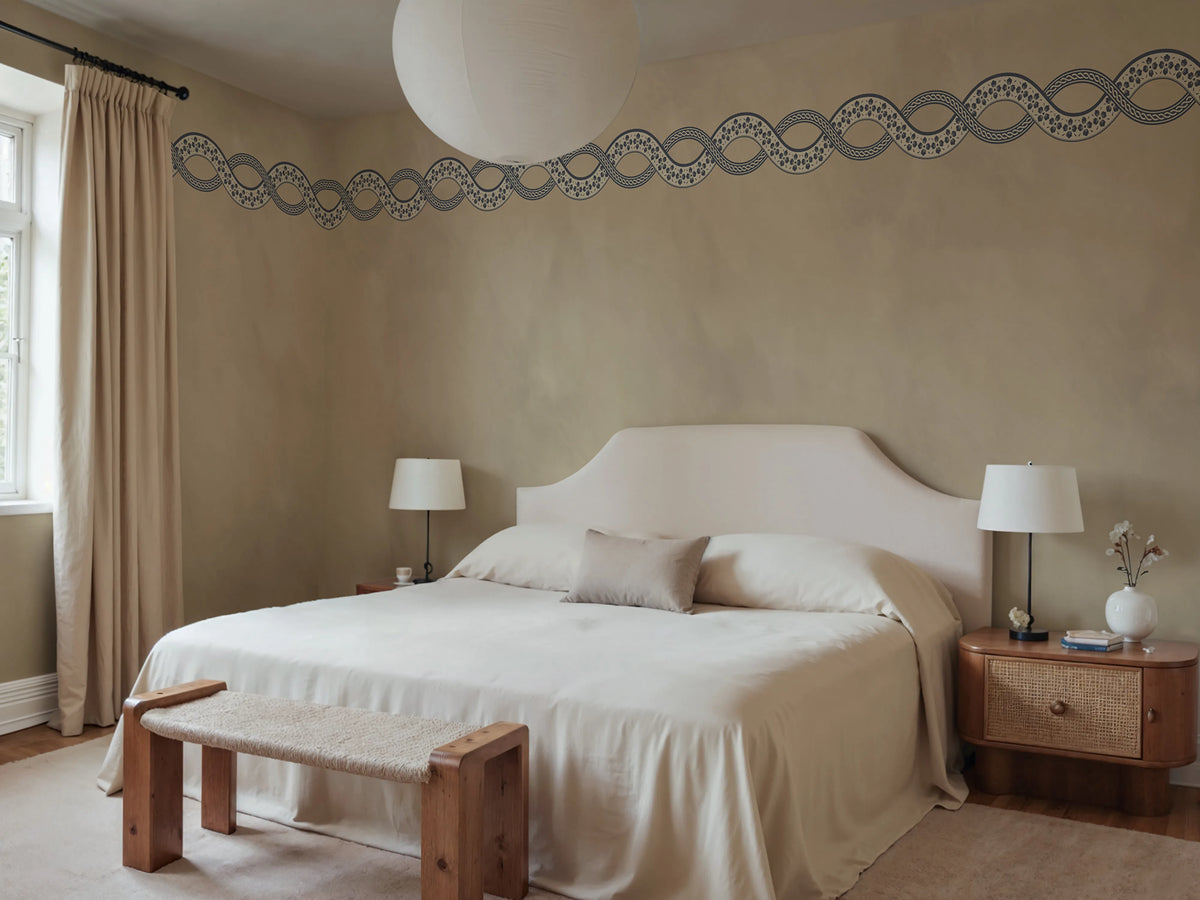 Ivory Braid, Light Beige Mural Wallpaper - room preview 02