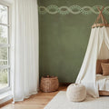 Ivory Braid, Green Mural Wallpaper - room preview 02