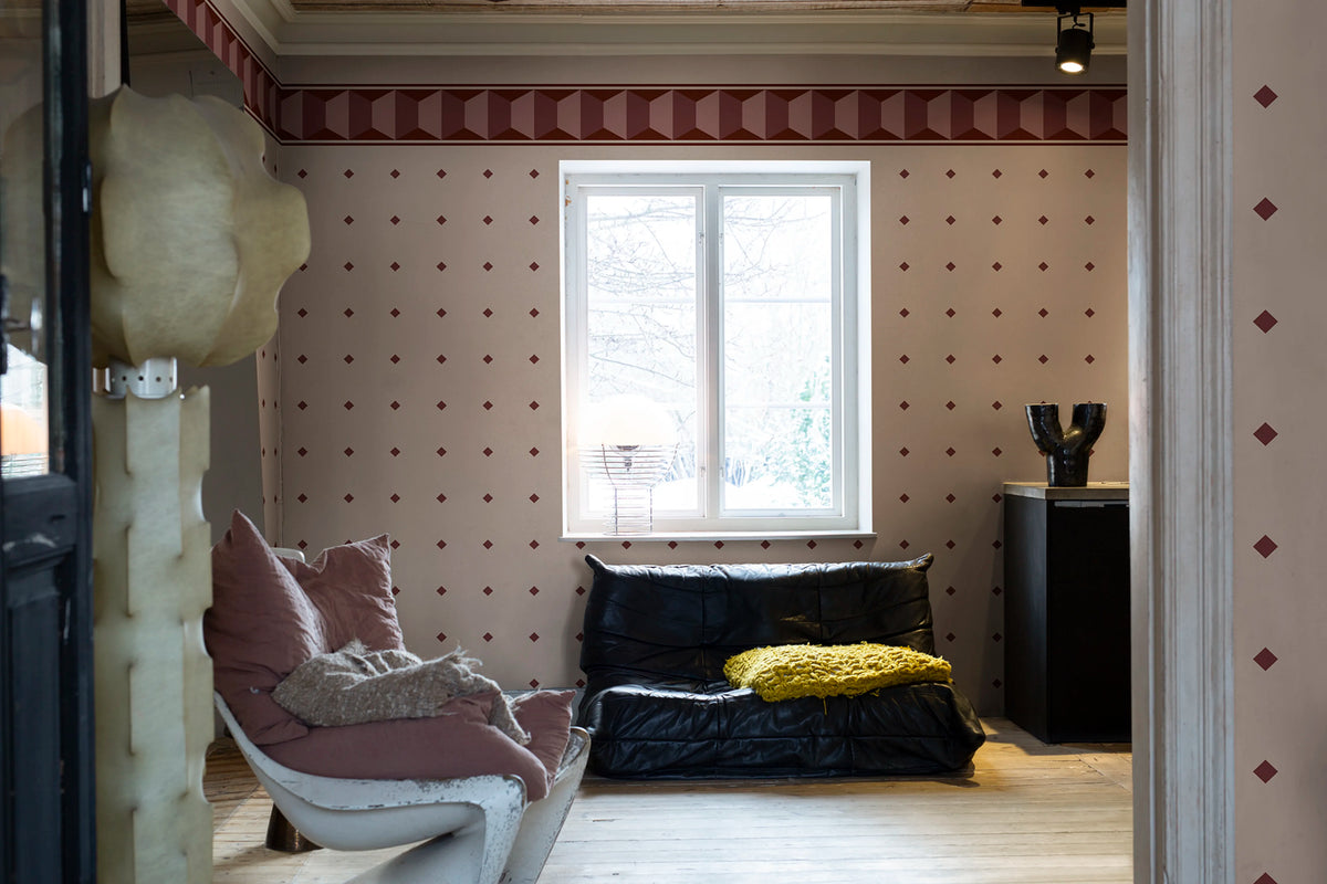 Gentle Manor, Pink Mural Wallpaper - room preview 02