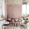Wave Border, Pink Mural Wallpaper - room preview 02