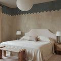 Wave Border, Misty Blue Mural Wallpaper - room preview 02