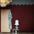 Wave Border, Burgundy Mural Wallpaper - room preview 02