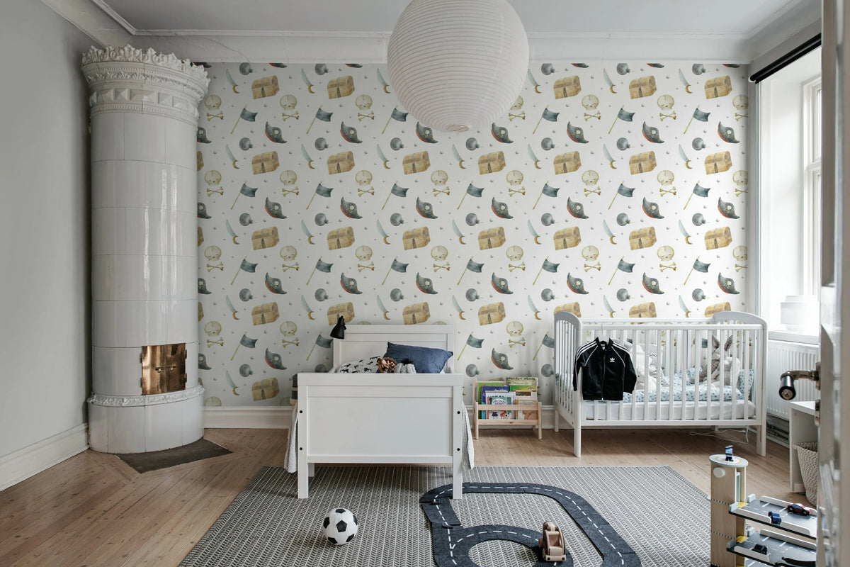 Treasure Hunt, Pastel Mural Wallpaper - room preview 02