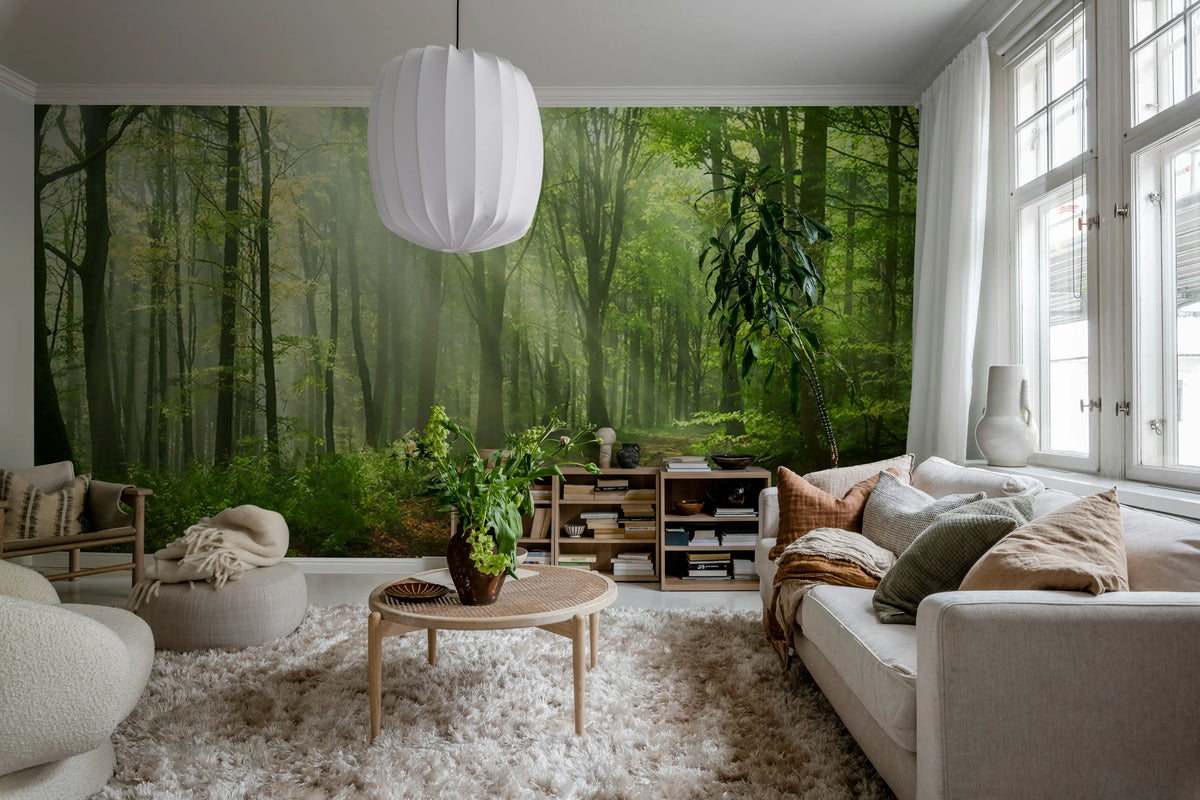 Summer Woods, Day Mural Wallpaper - room preview 02