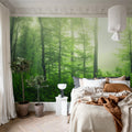 Serene Forest, Green Mural Wallpaper - room preview 02