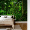 Tropical Landscape, Green Mural Wallpaper - room preview 02
