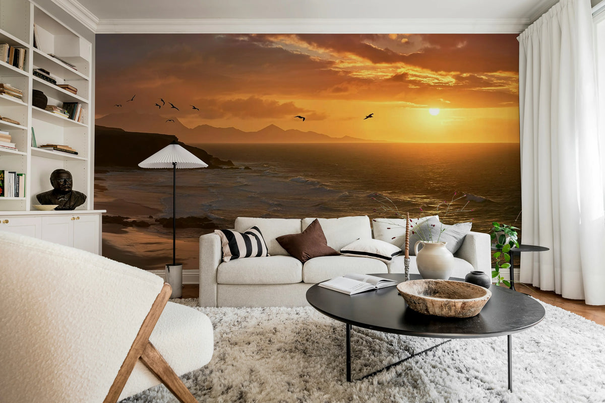 The Coast, Dusk Mural Wallpaper - room preview 02